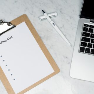Wedding List on clipboard