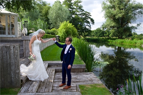 Le-Talbooth-Wedding-Couple-By-River