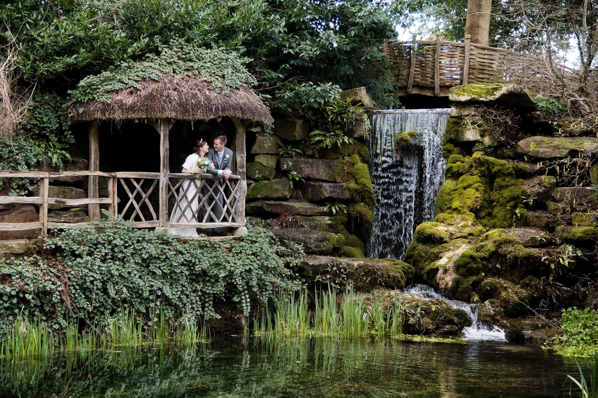 Hampton-Court-Castle-Waterfall-in-garden