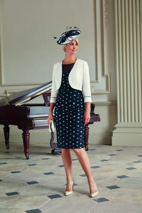 Polka dot mother of the store bride dress