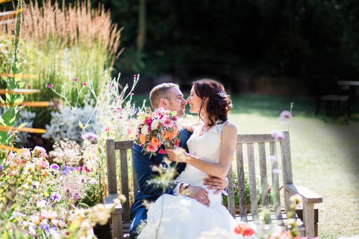 Toorak Hotel Wedding Couple in garden