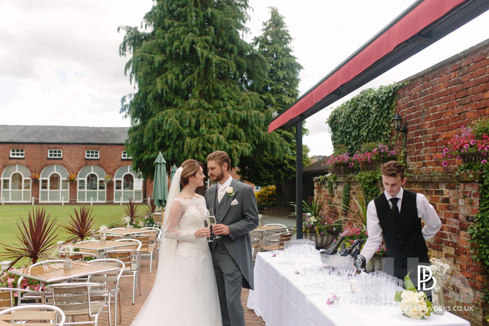 Wedding Photoshoot Drinks Table Outside