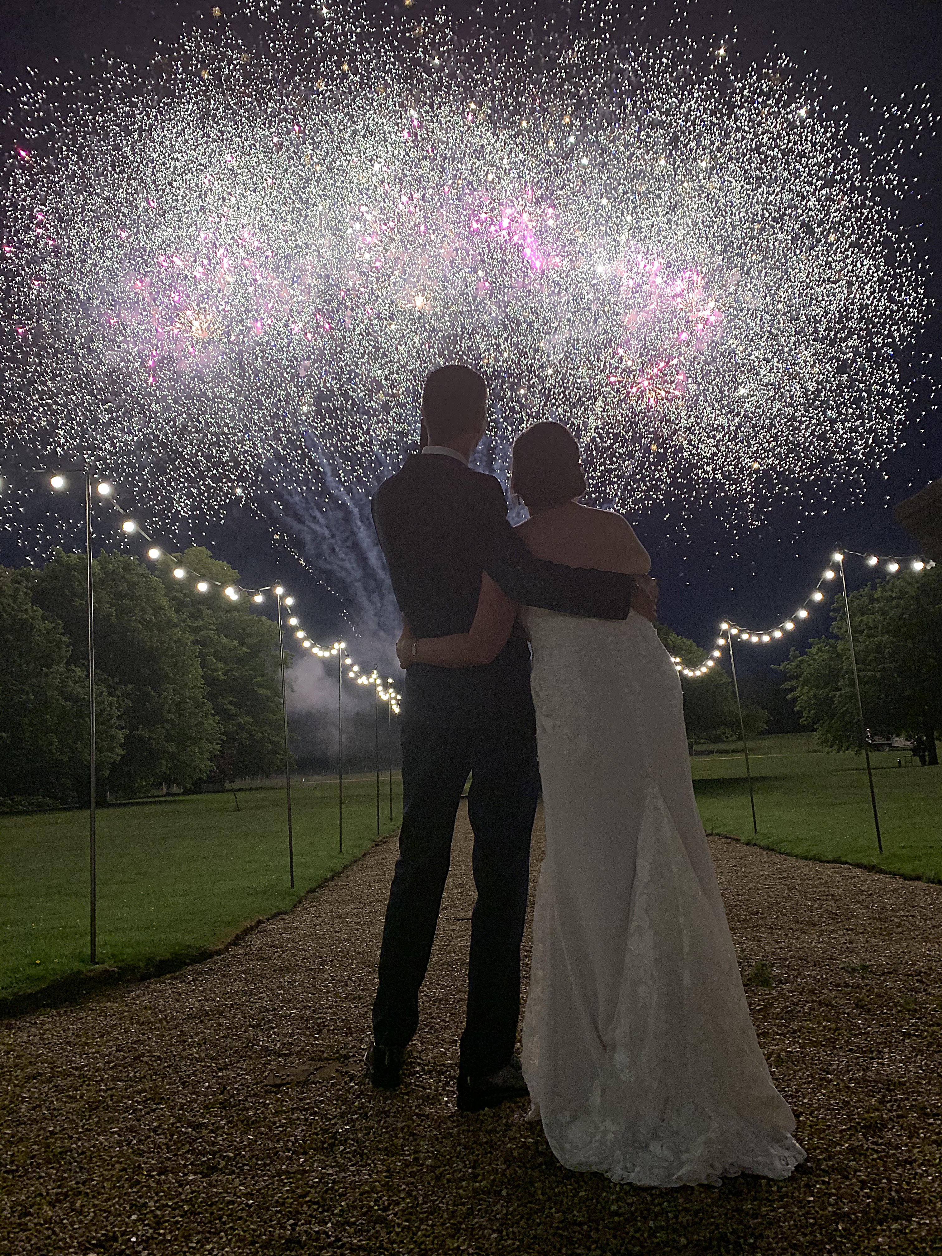 Aurora Fireworks wedding display