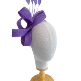 Elegant Lavender Purple Sinamay Bow Fascinator 1 260x260