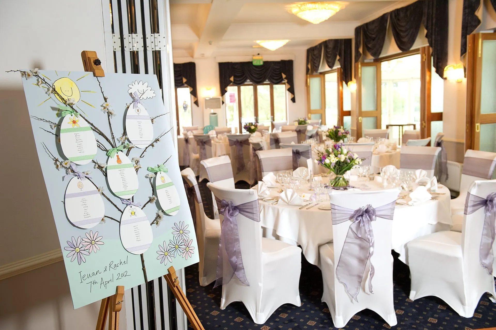 Normanton Park Hotel Wedding Reception Setting