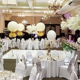 Dunston Hall Wedding Venue Reception Setting 260x260