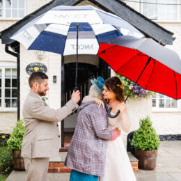 Kent Wedding Photographer Bride and Groom with grandparent 260x260