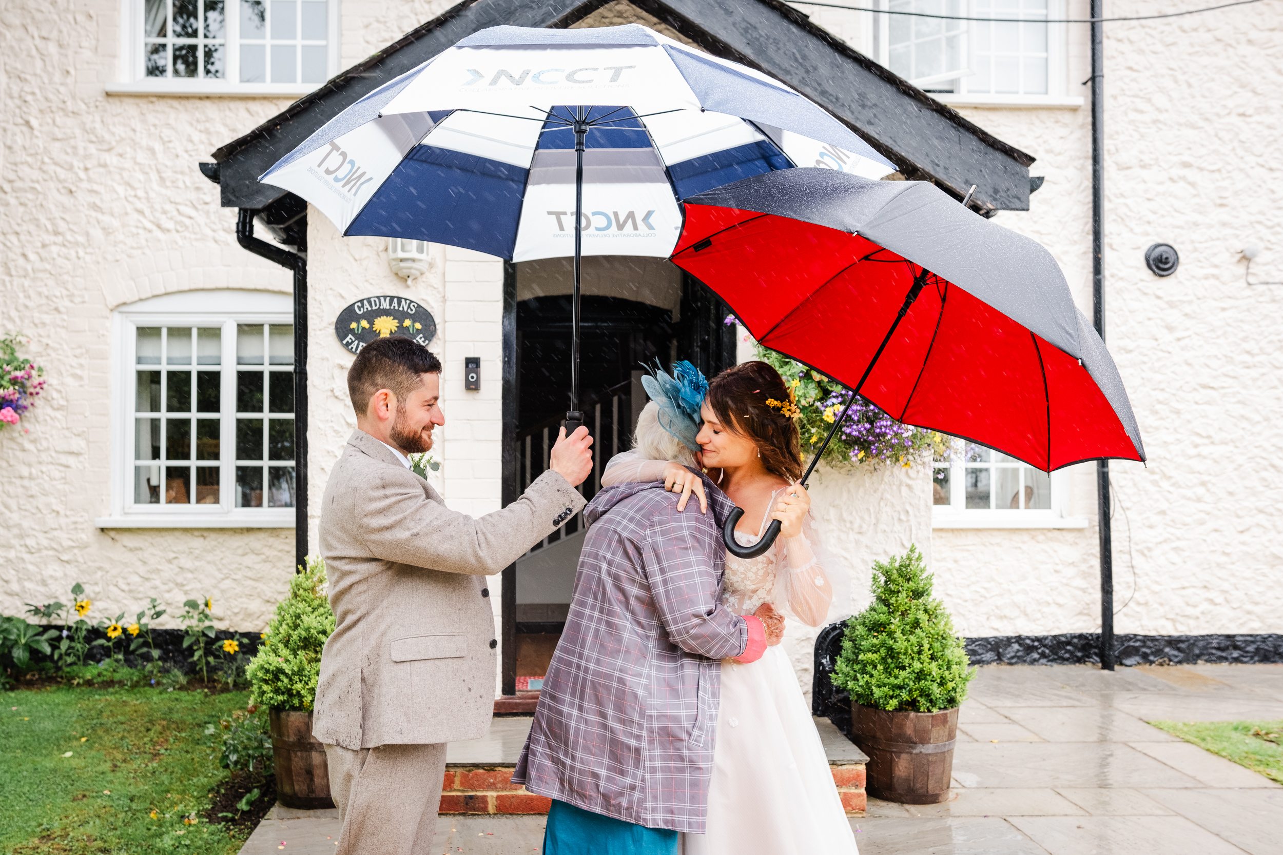 Kent Wedding Photographer Bride and Groom with grandparent