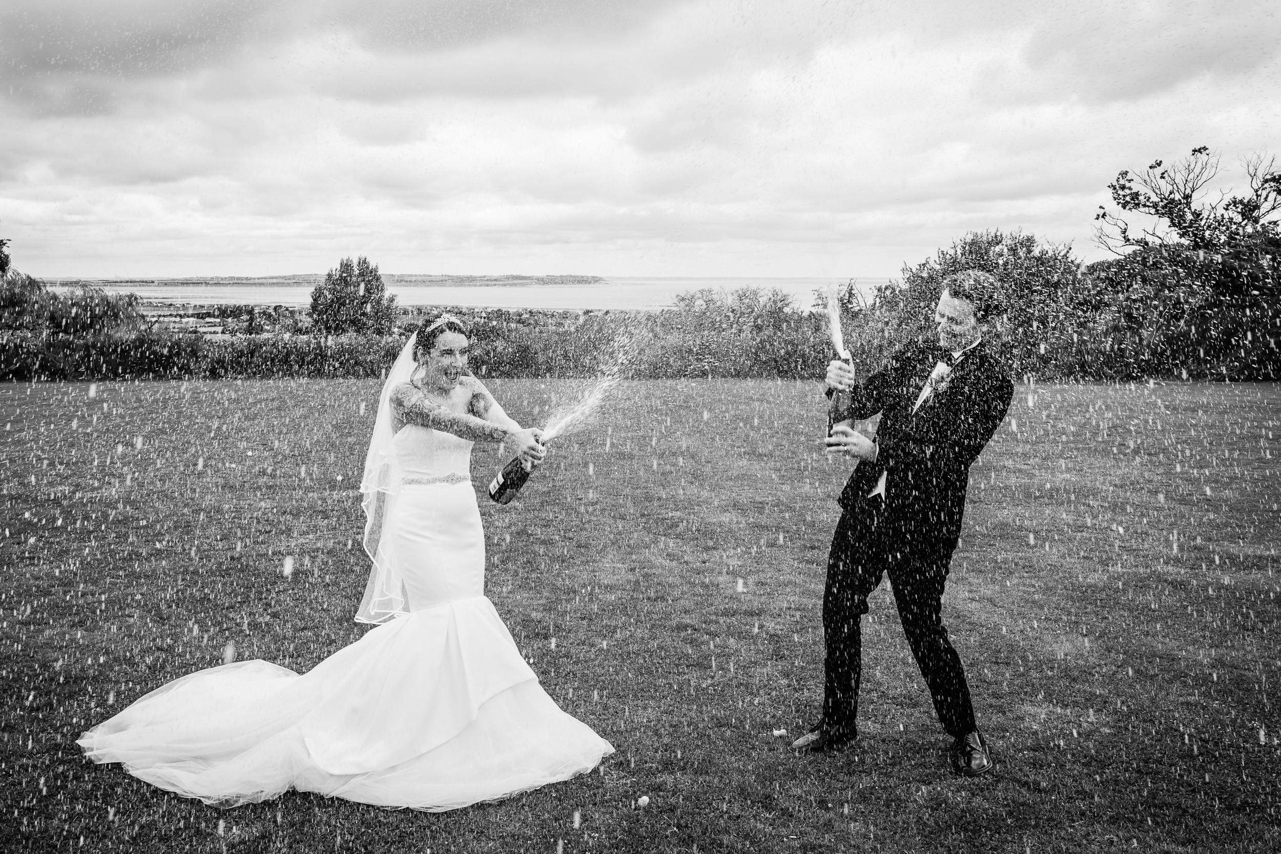 Kent Wedding Photographer Champagne Spray