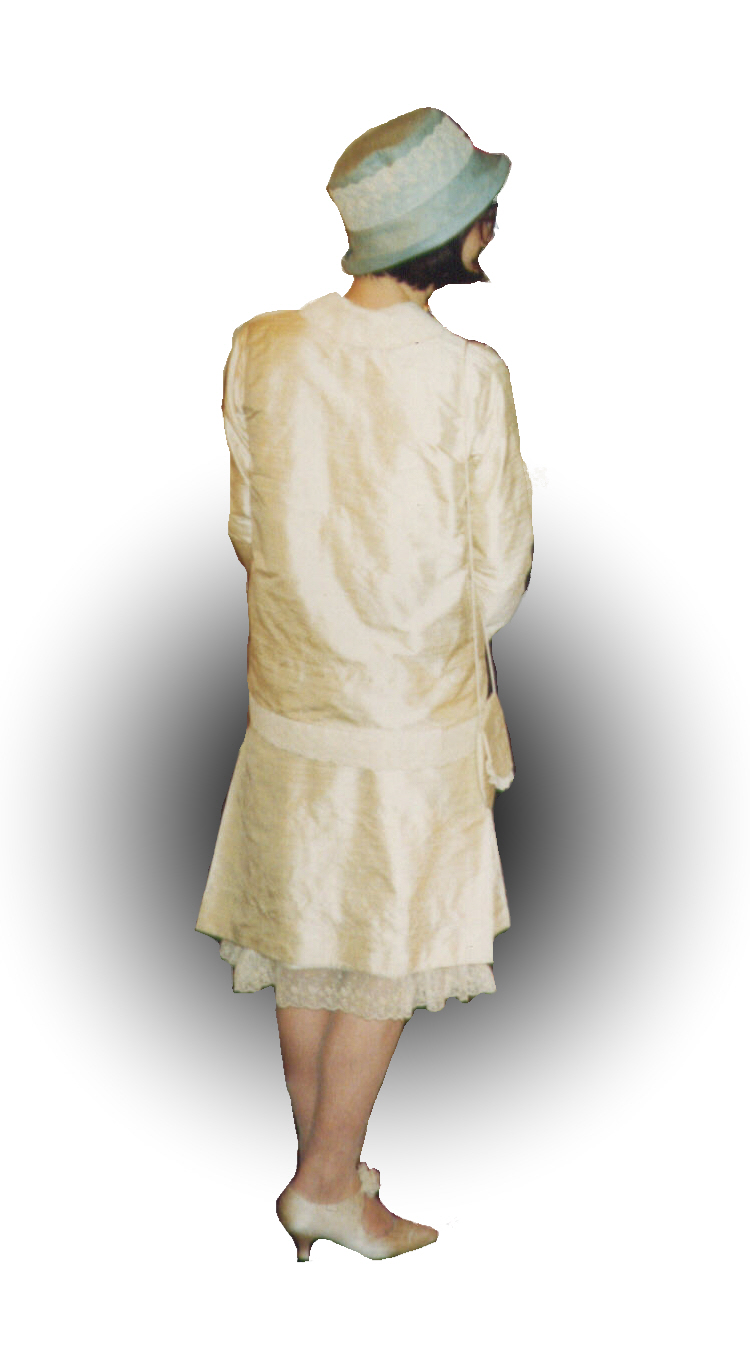 1920s style silk wedding suit