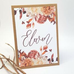 autumn wedding table number 260x260