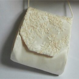 Silk and lace bridal bag