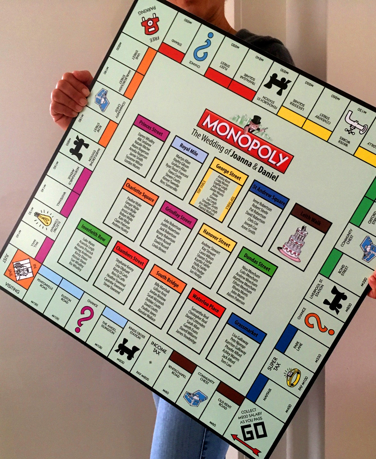 monopoly seating plan