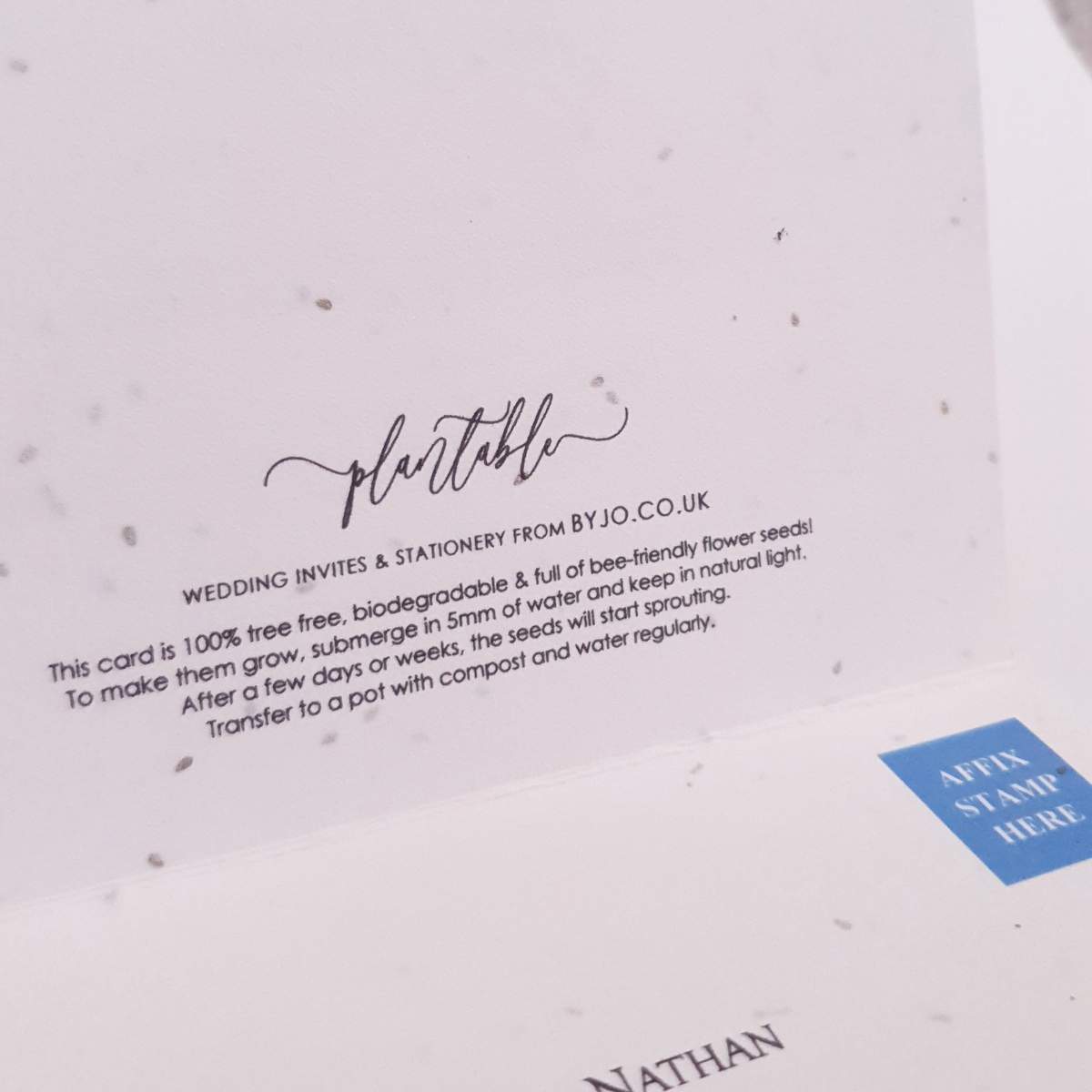 plantable seed paper wedding invitation instructions