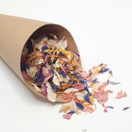 recycled kraft wedding confetti cone 260x260
