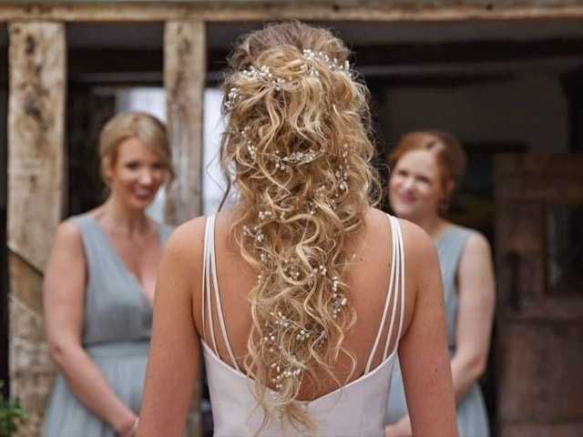 karen s beautiful brides wedding hair down waterfall curls orig