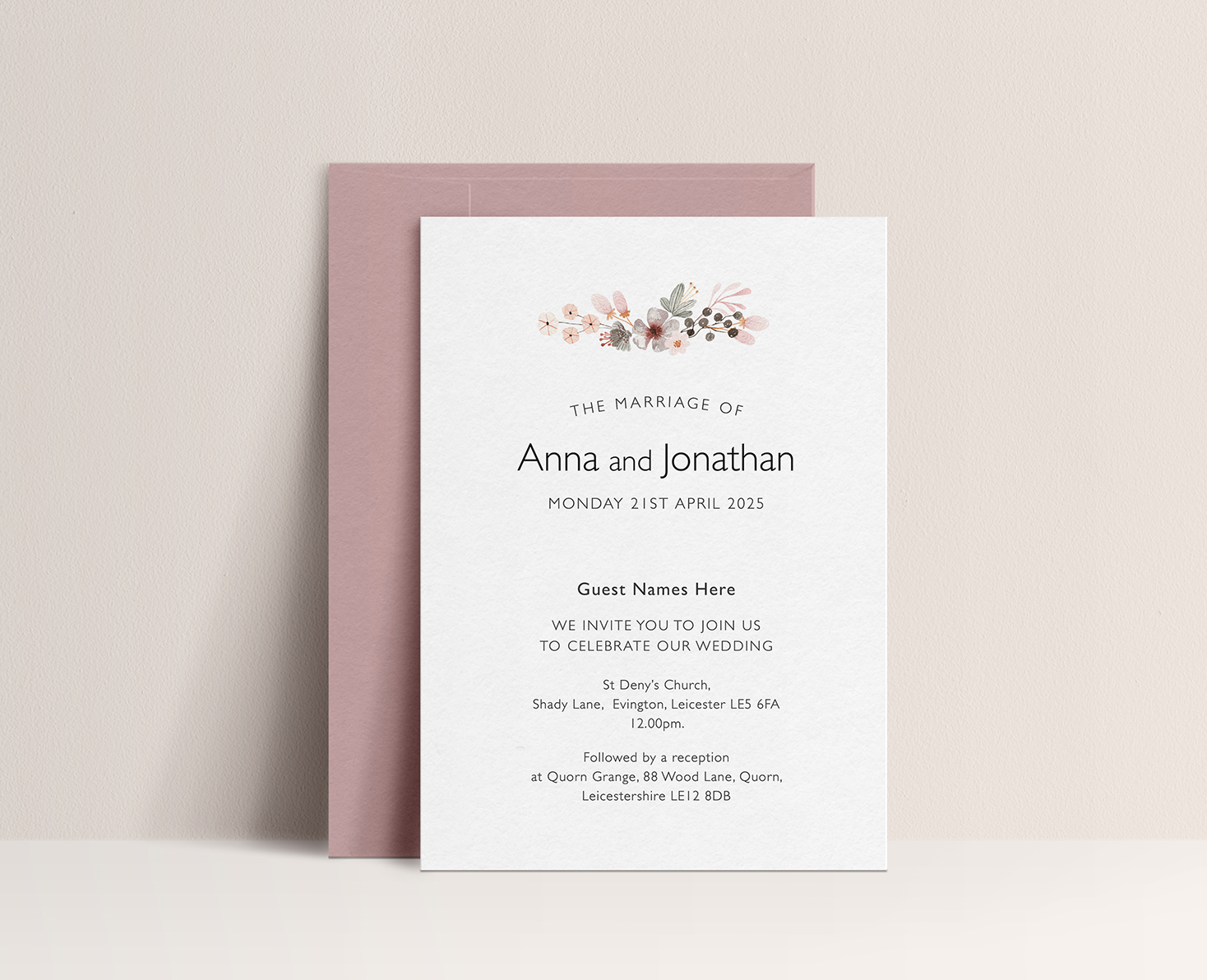 Little Flowers Wedding Invitation