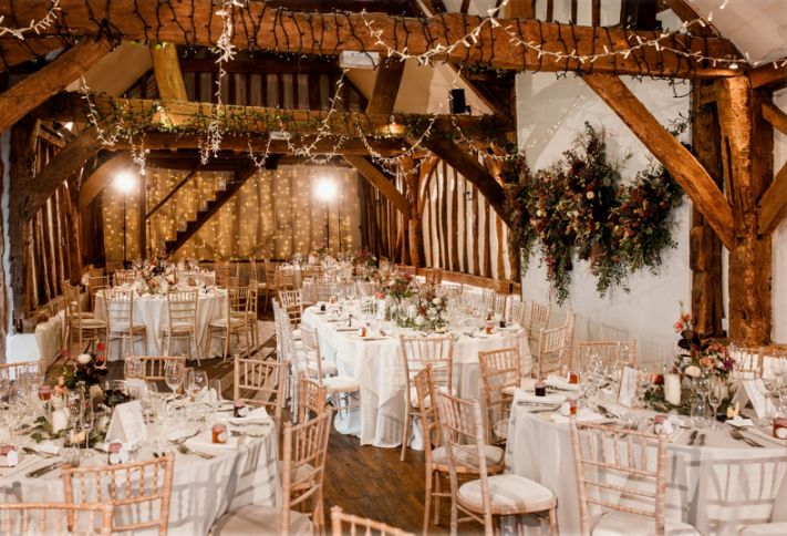 Old Luxters Barn wedding reception