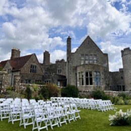 Lympne Castle outdoor wedding ceremony