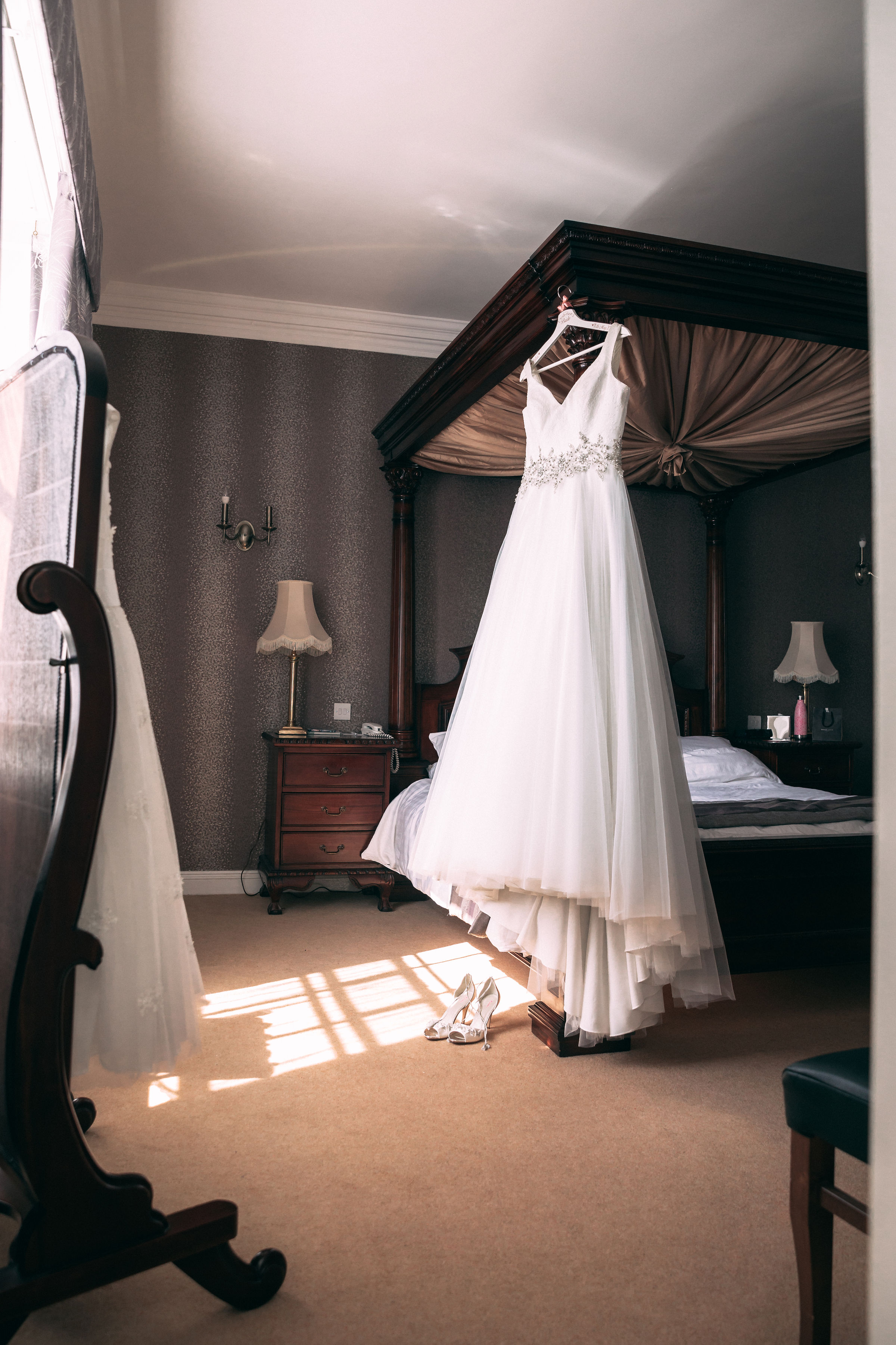 Wedding Dress on Bed