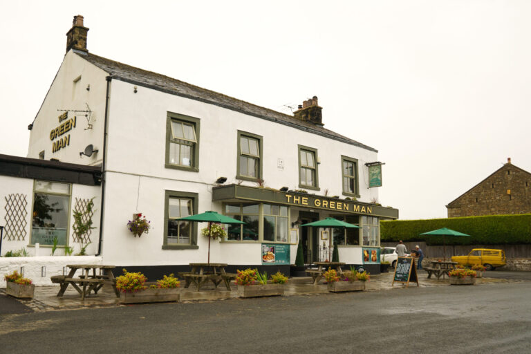 The Green Man outside