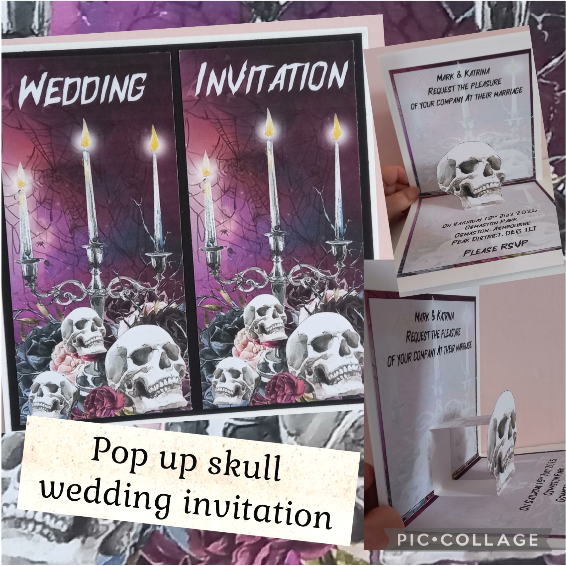Pop Up Skull Invitation