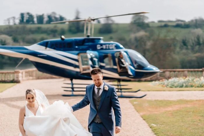 orchardleigh estate helicopter arrival