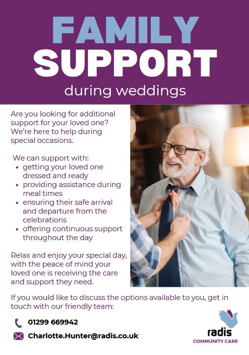 Radis family support at weddings