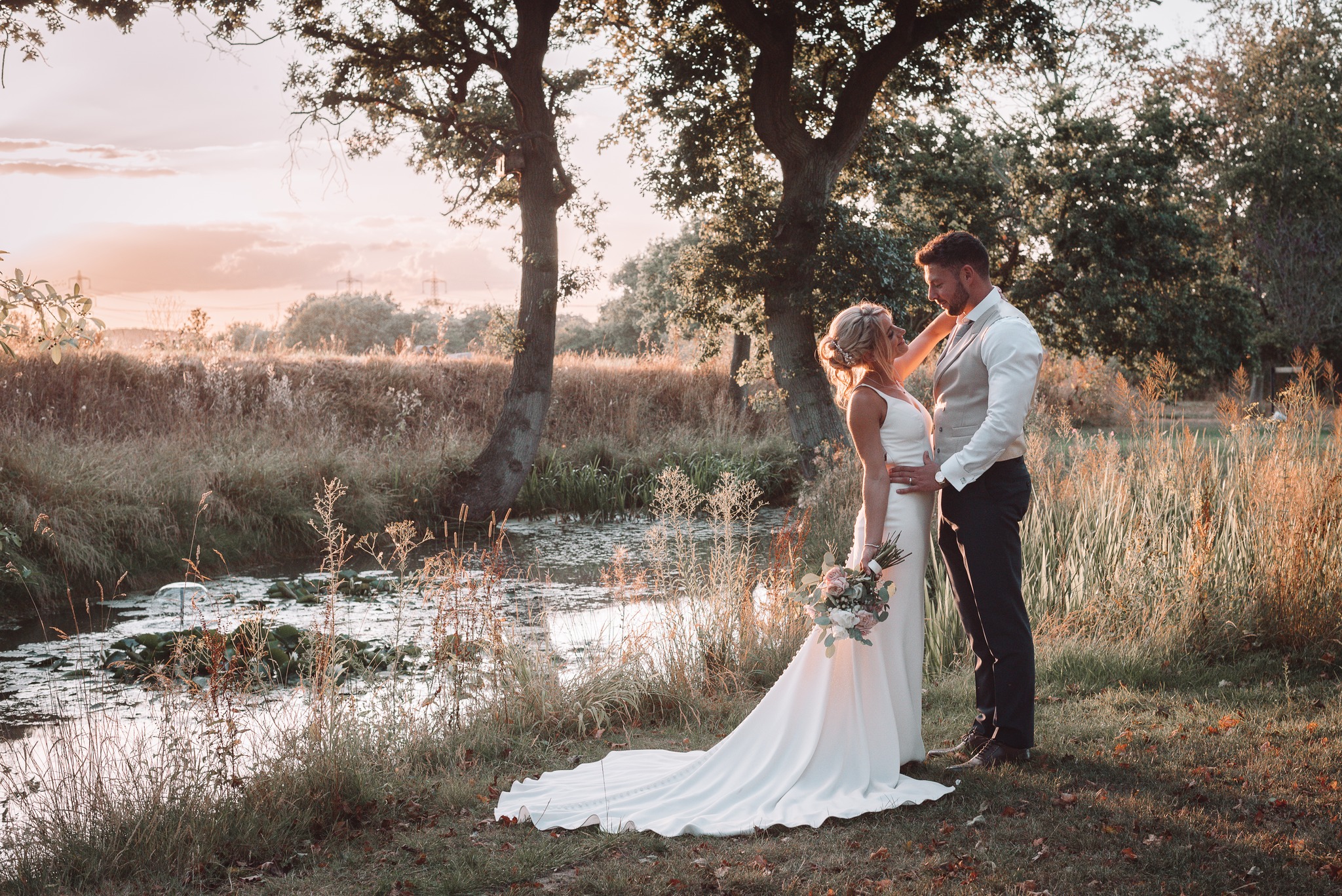 Hungarian Hall Estate, bride and groom