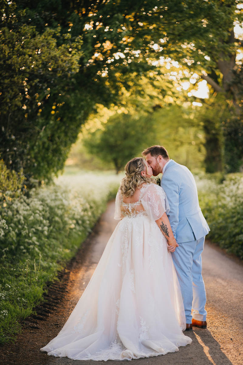 Bride and Groom kissing