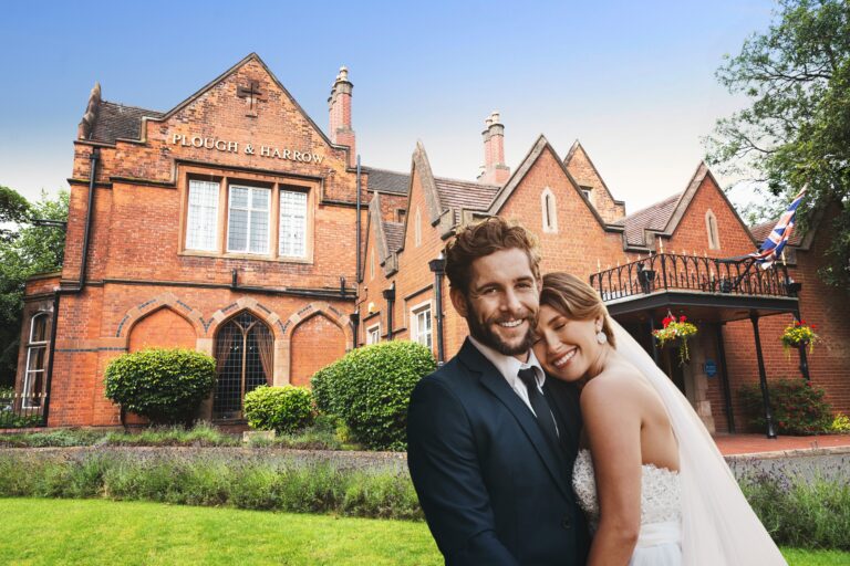 Plough and Harrow Hotel Bride and Groom