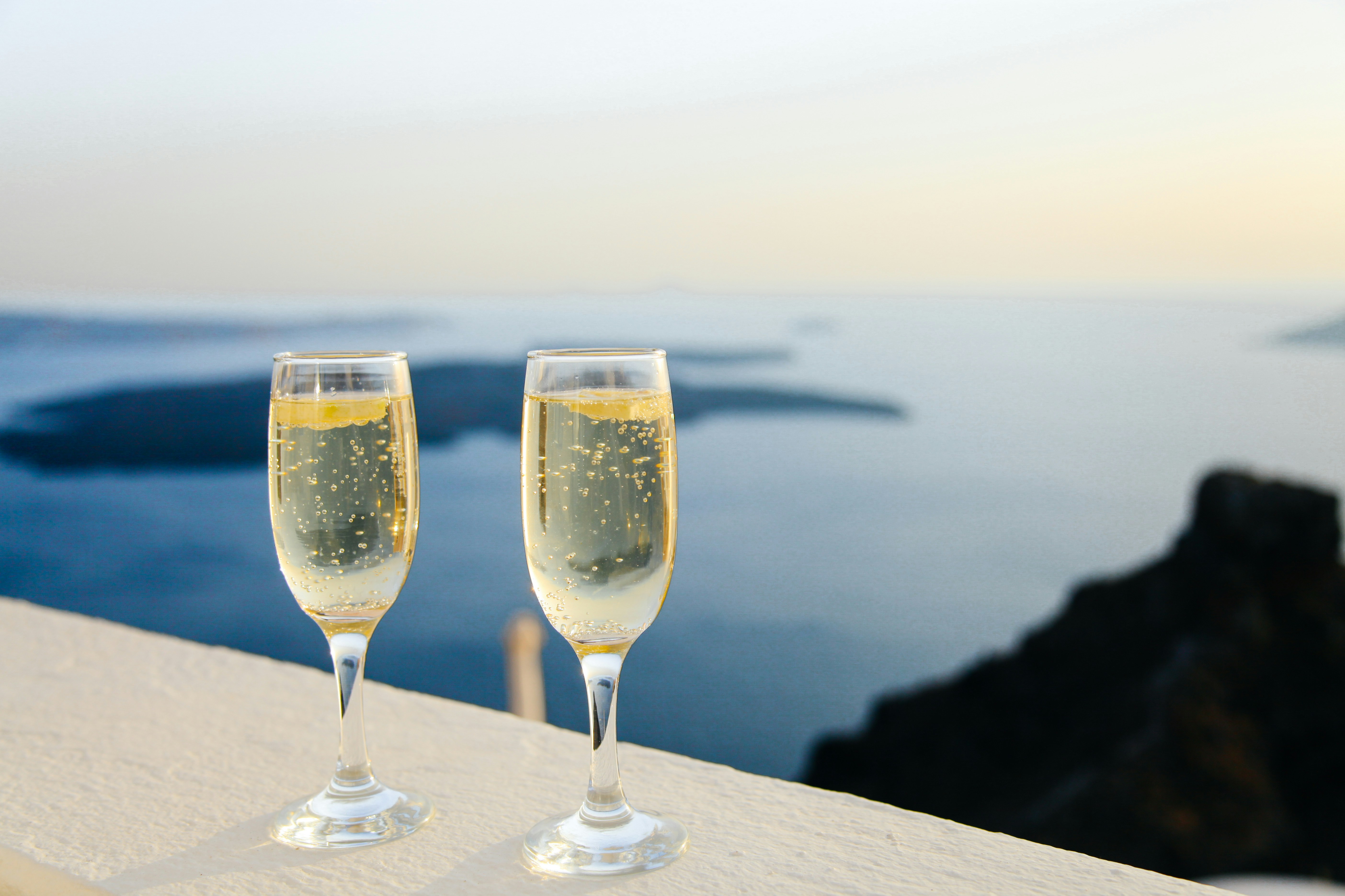 Champagne Glasses - Honeymoon celebration