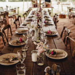 Penhein Glampsite Wedding reception