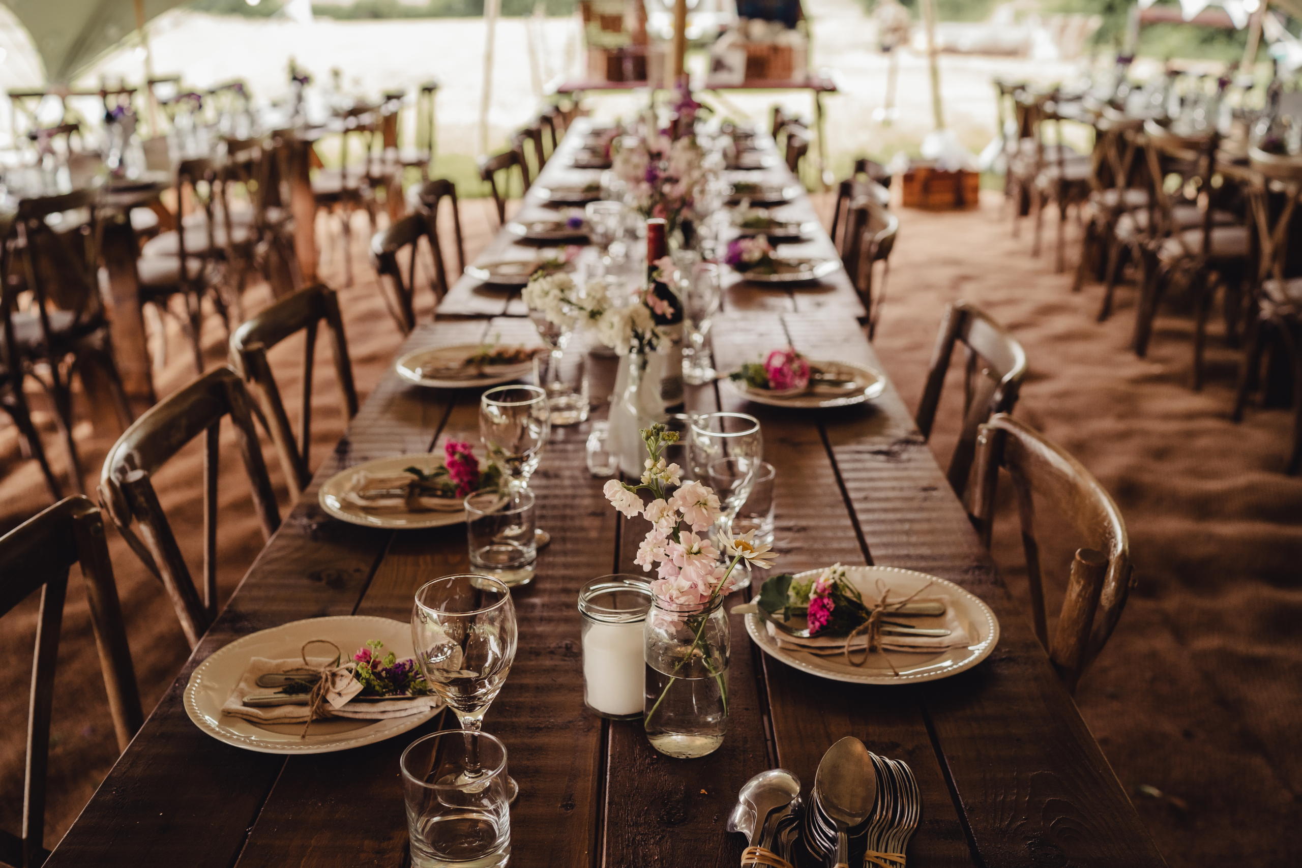 Penhein Glampsite Wedding reception