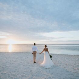 Bride and Groom on beach