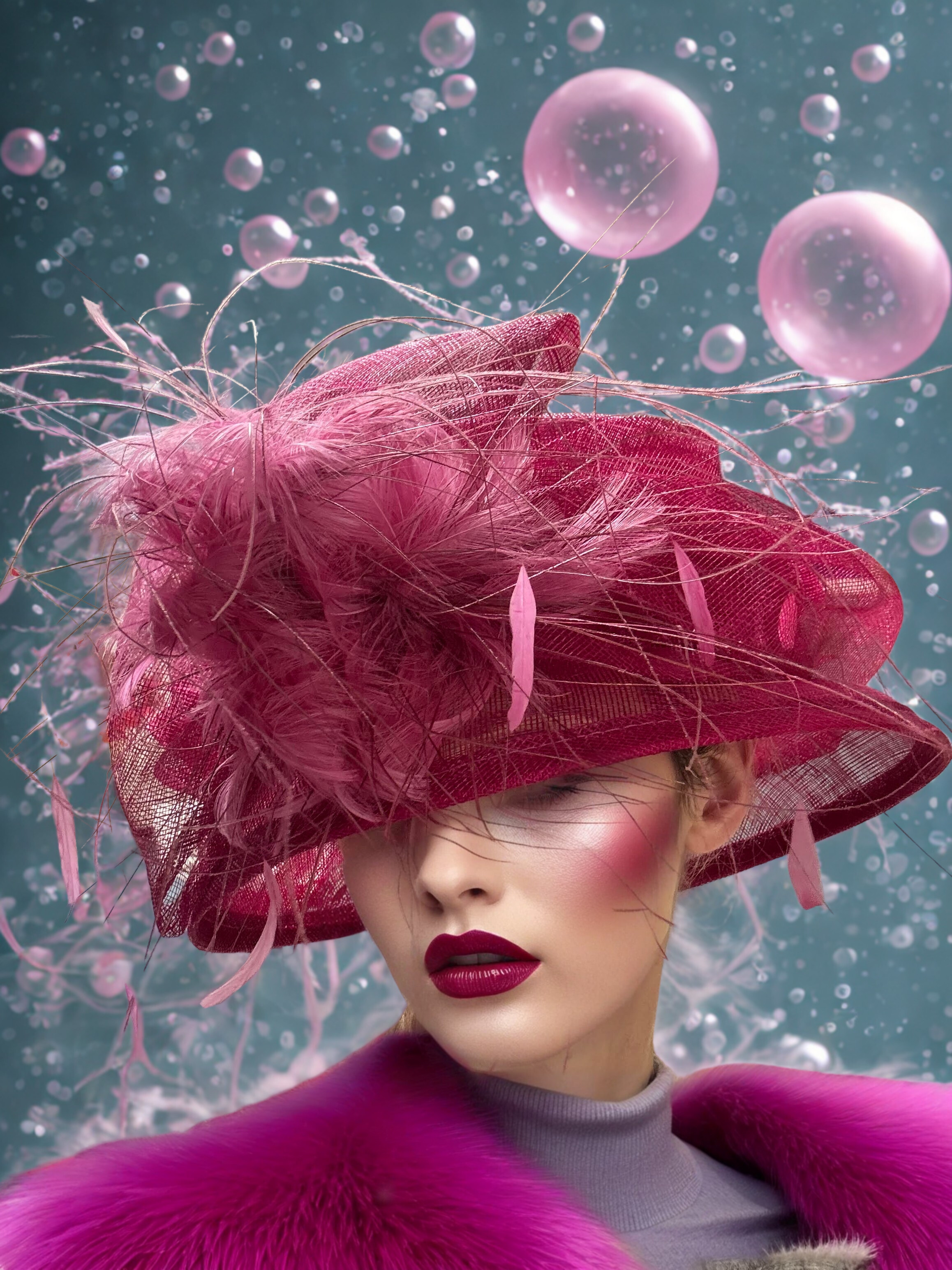 Glamorous red hat