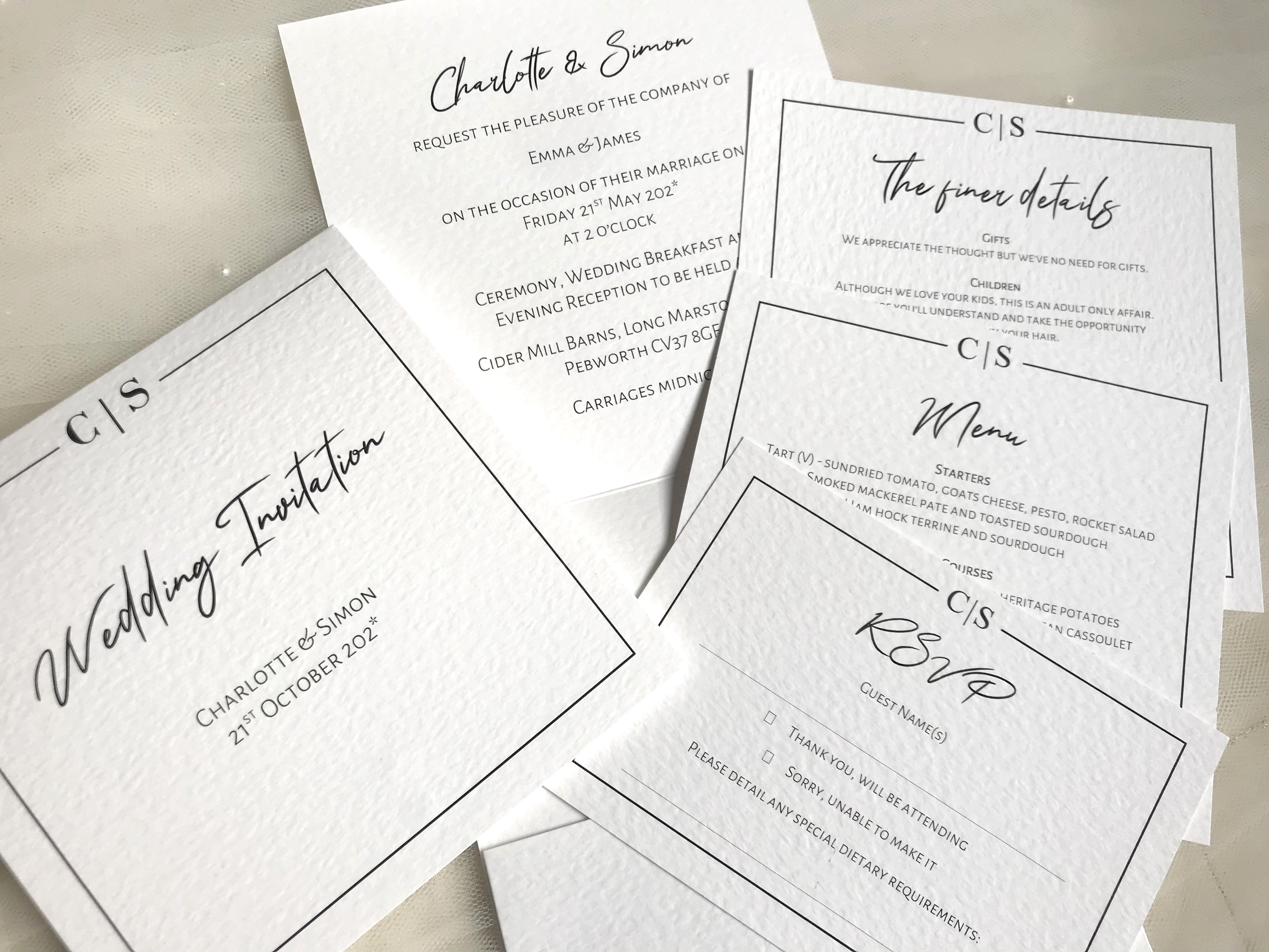 Purity Pocketfold Wedding Invitations