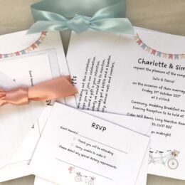 Tandem Bike Wedding Invitation Bundle