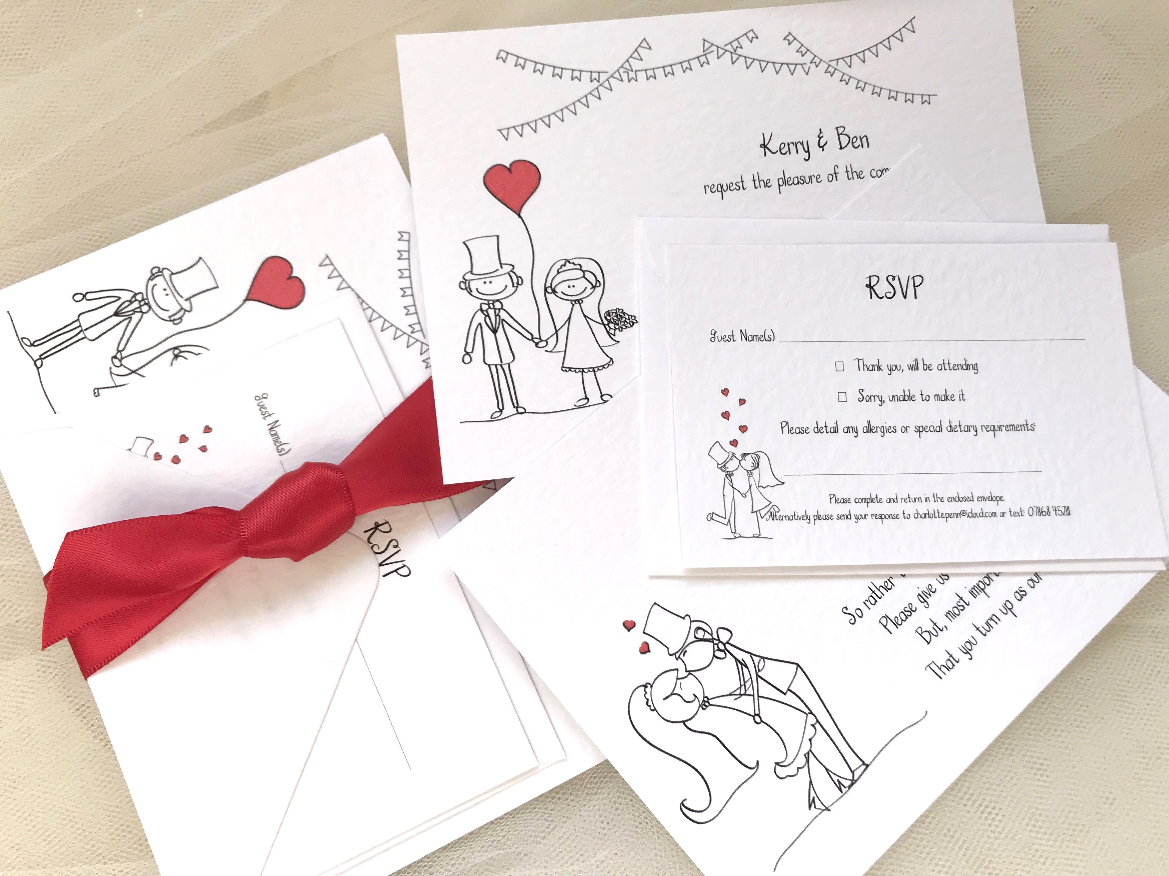 Bride and Groom Wedding Invitation Bundle
