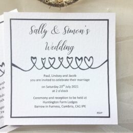 Linked Hearts Square Wedding Invitation 260x260