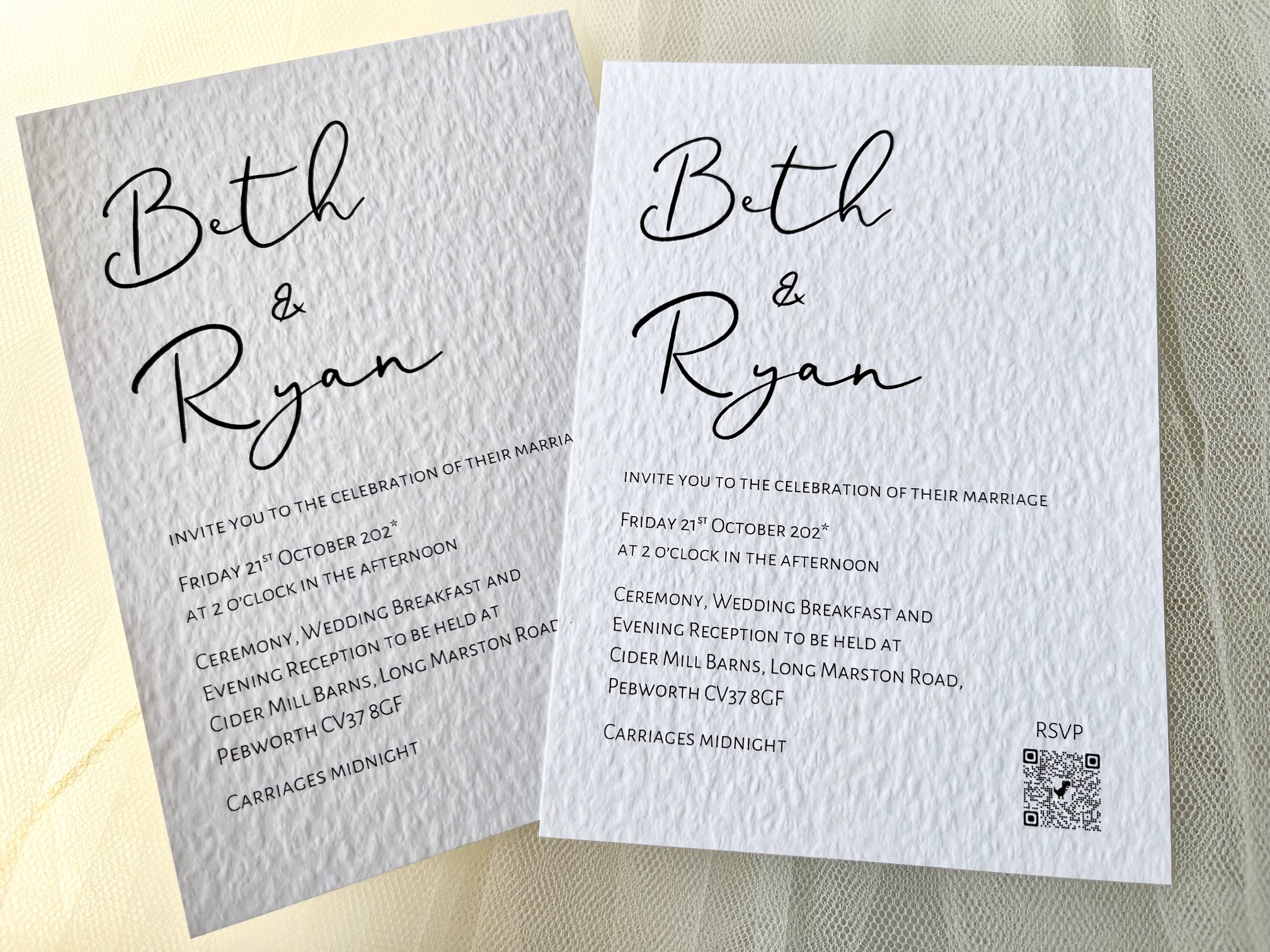 Minimalist Wedding Invitation Card
