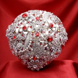 A Passion for Red Wedding Jewelled Bouquet