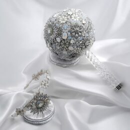 The Opal Empress Wedding Jewelled Bouquet & Headpiece Crown