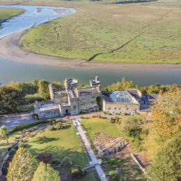 Rear castle aerial view