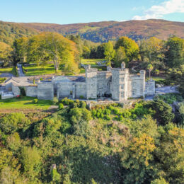 Glandyfi Castle aerial view