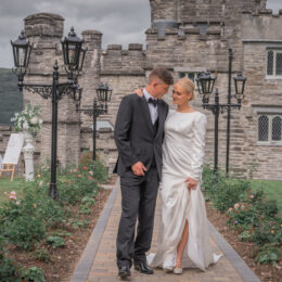 Bride and Groom in gardens