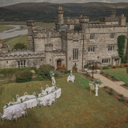 Outdoor castle reception